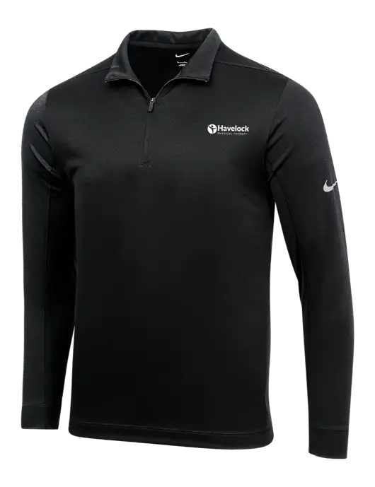 NIKE Black Dry 1/2 Zip Cover-Up w/Havelock Logo