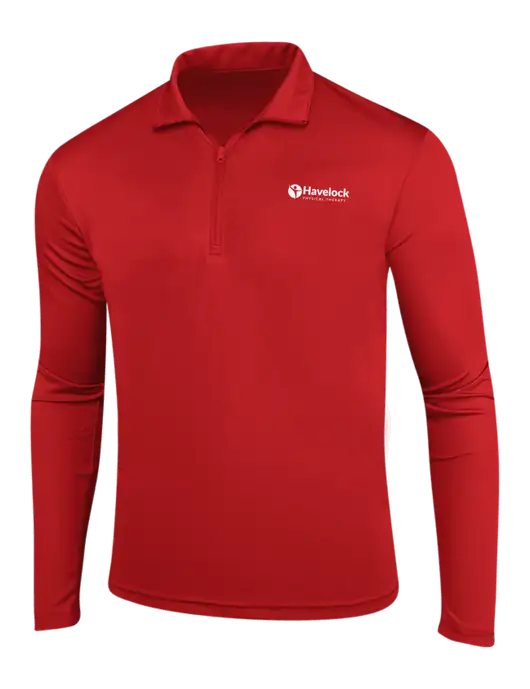 Red PosiCharge Competitor 1/4 Zip Pullover w/Havelock Logo
