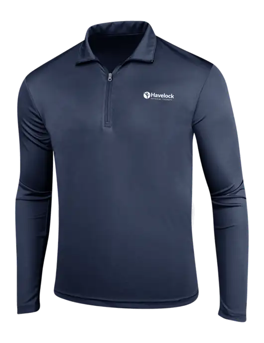 Navy PosiCharge Competitor 1/4 Zip Pullover w/Havelock Logo