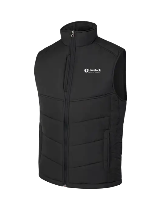 Black/Black Puffy Vest w/Havelock Logo