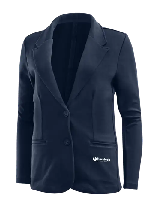 Deep Navy Womens Knit Blazer w/Havelock Logo