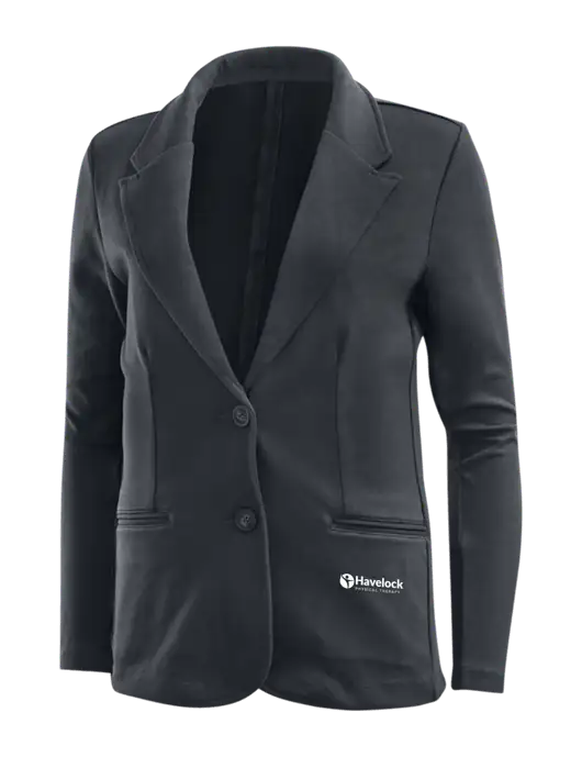 Charcoal Grey Womens Knit Blazer w/Havelock Logo