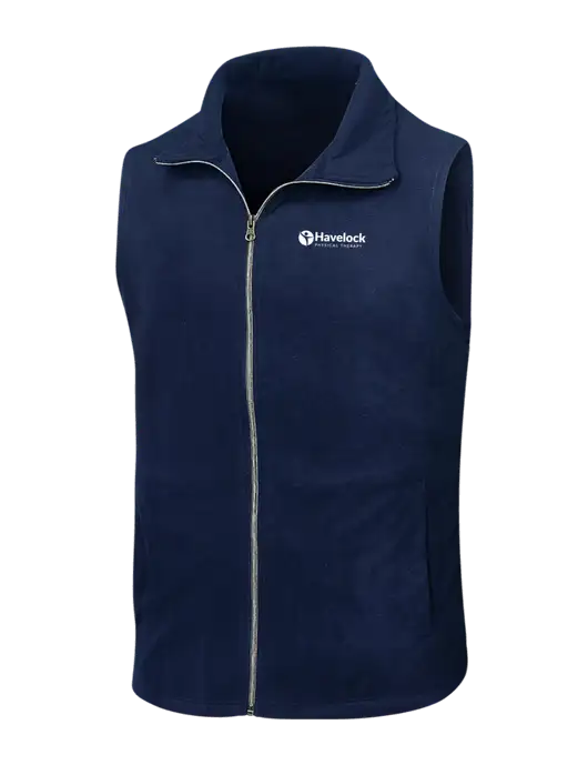 Navy Microfleece Vest w/Havelock Logo