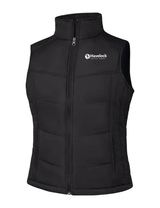 Womens Black/Black Vest w/Havelock Logo