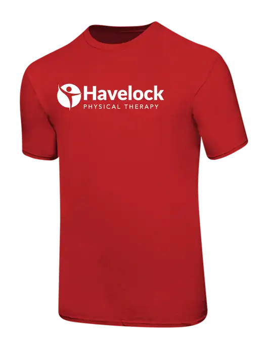 Ring Spun Red 4.5 oz T-Shirt w/Havelock Logo