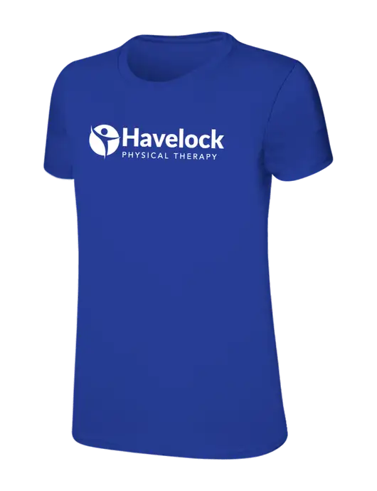 Womens Ring Spun Royal 4.5 oz T-Shirt w/Havelock Logo