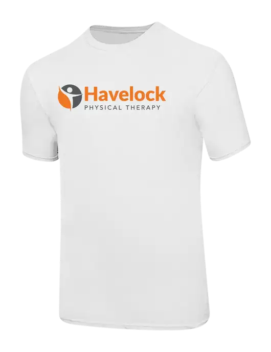 Ring Spun White 4.5 oz T-Shirt w/Havelock Logo