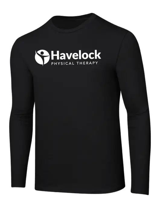 Ring Spun Jet Black 4.5 oz Long Sleeve T-Shirt w/Havelock Logo