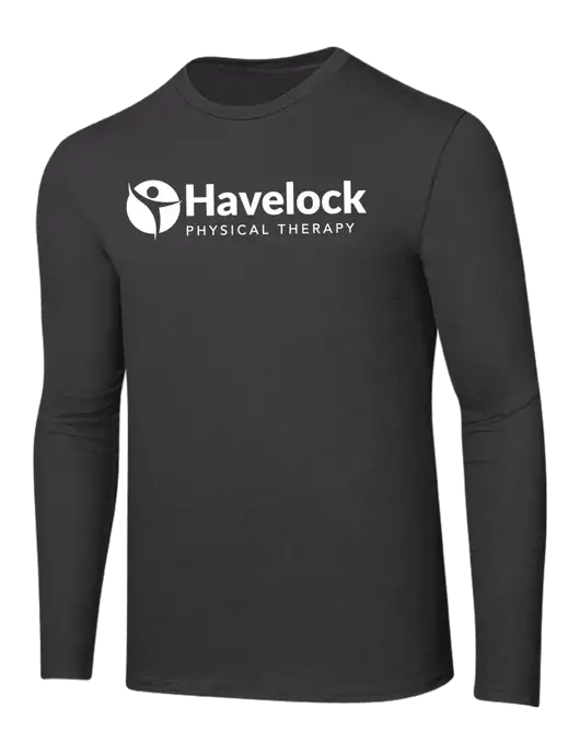 Ring Spun Charcoal 4.5 oz Long Sleeve T-Shirt w/Havelock Logo