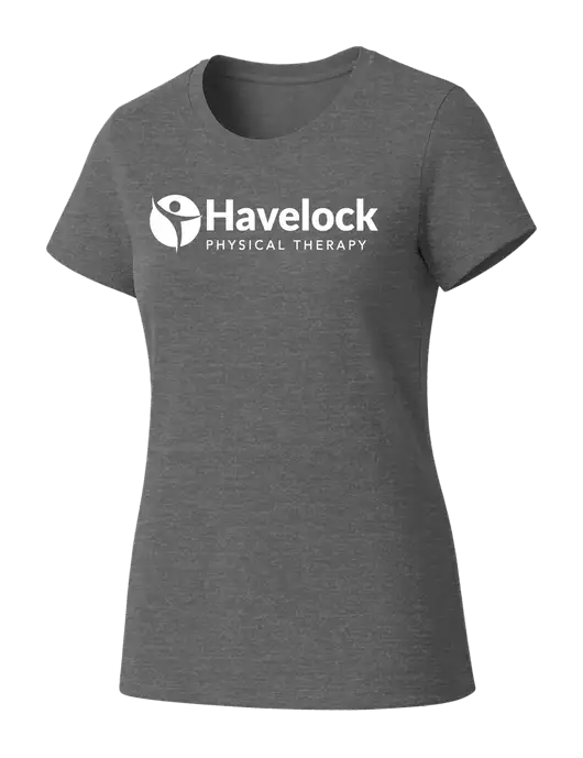 Womens Seriously Soft Grey Frost T-Shirt w/Havelock Logo