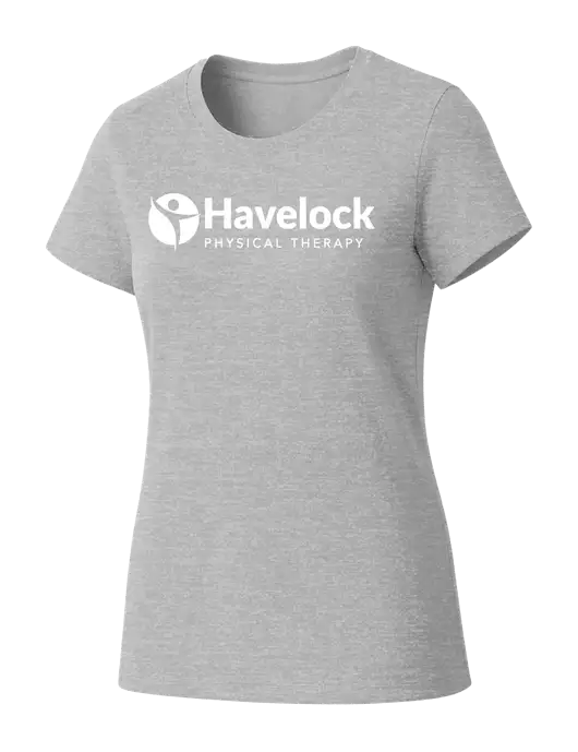 Womens Seriously Soft Light Heathered Grey T-Shirt w/Havelock Logo
