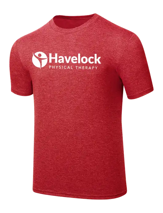 Simply Soft Red Frost 4.5oz  Poly/Combed Ring Spun Cotton T-Shirt w/Havelock Logo