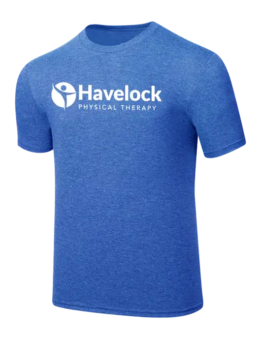 Simply Soft Royal Frost 4.5oz  Poly/Combed Ring Spun Cotton T-Shirt w/Havelock Logo