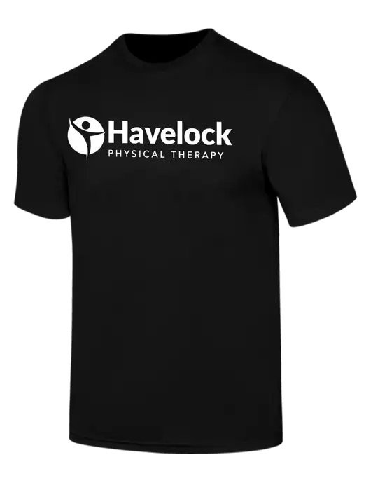 Simply Soft Black 4.5oz  Poly/Combed Ring Spun Cotton T-Shirt w/Havelock Logo