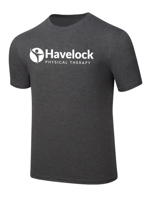 Simply Soft Heathered Charcoal 4.5oz  Poly/Combed Ring Spun Cotton T-Shirt w/Havelock Logo