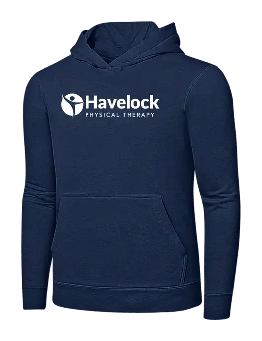 Navy 7.8 oz Ring Spun Hooded Sweatshirt w/Havelock Logo