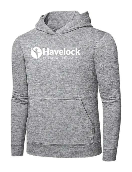 Light Grey Heather 7.8 oz Ring Spun Hooded Sweatshirt w/Havelock Logo