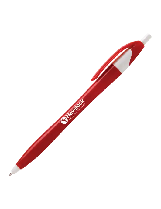 Novella Red/White Executive Pen - Blue Ink w/Havelock Logo