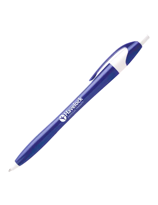Novella Royal/White Executive Pen - Blue Ink w/Havelock Logo