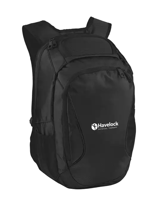 Stealth Black Laptop Backpack w/Havelock Logo