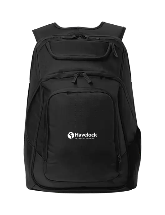 Executive Black Laptop Backpack w/Havelock Logo