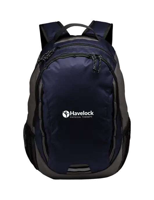 Ridge Deep Navy/Dark Charcoal Laptop Backpack w/Havelock Logo