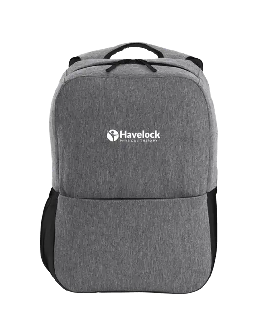Access Square Laptop Graphite Heather/Black Backpack w/Havelock Logo