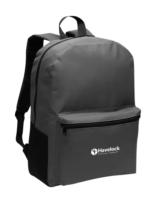 Casual Dark Charcoal Lightweight Laptop Backpack w/Havelock Logo
