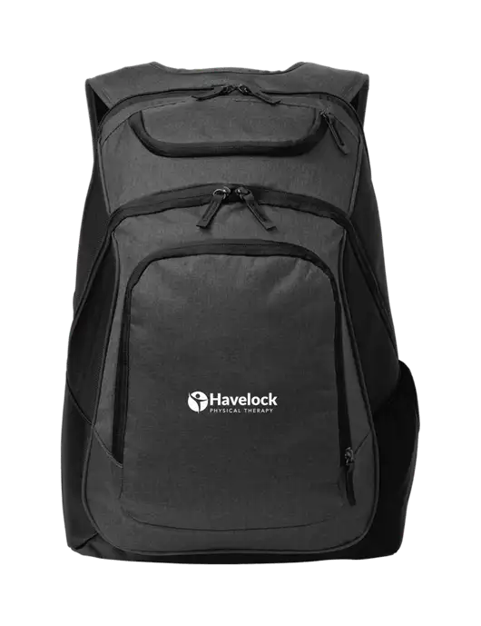 Executive Graphite Heather/Black Laptop Backpack w/Havelock Logo