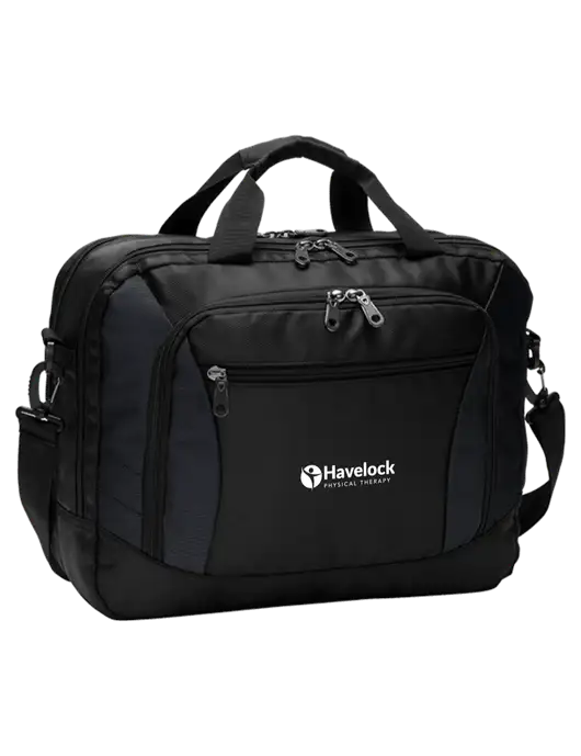 Commuter Black Laptop Briefcase w/Havelock Logo