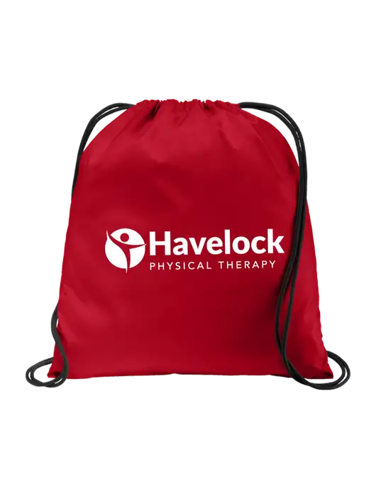 Drawstring True Red Cinch Pack w/Havelock Logo