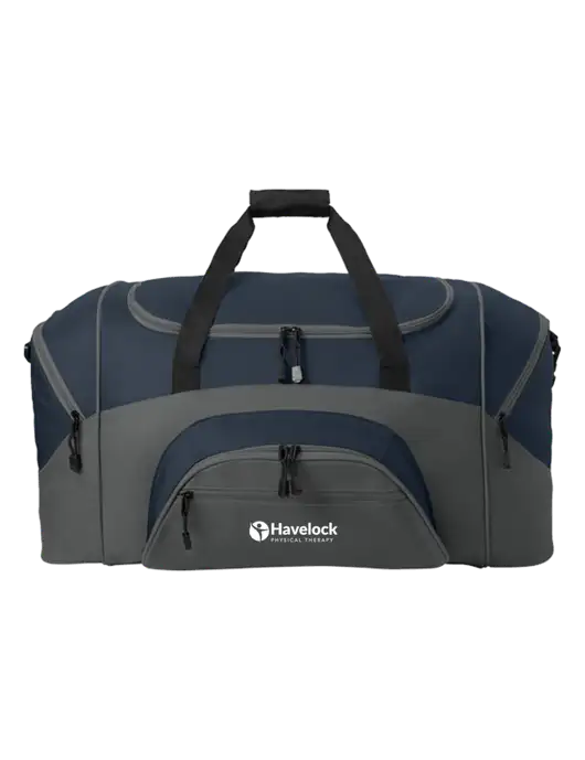 Standard Colorblock Navy/Dark Grey Sport Duffel w/Havelock Logo