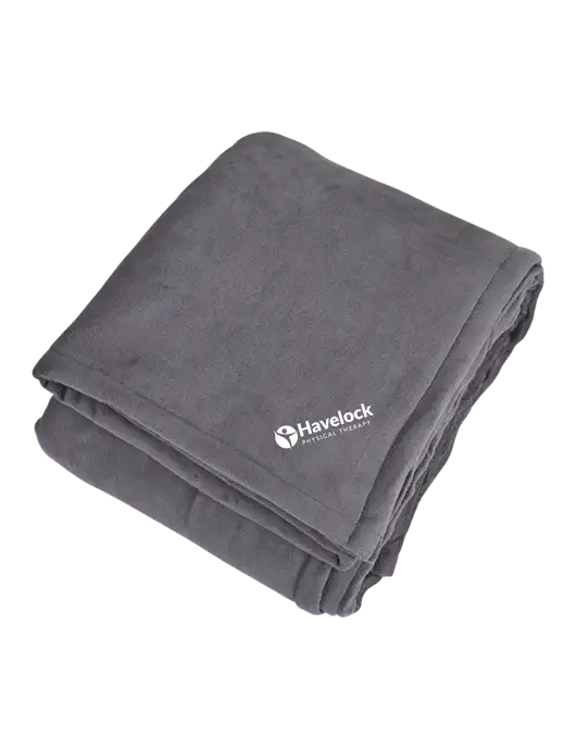 Mountain Lodge Hearth Grey Blanket  w/Havelock Logo