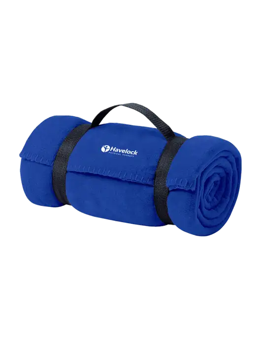 Casual Royal Fleece Blanket With Strap  w/Havelock Logo