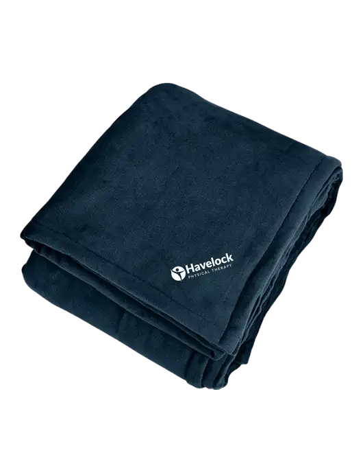 Mountain Lodge Navy Eclipse Blanket w/Havelock Logo