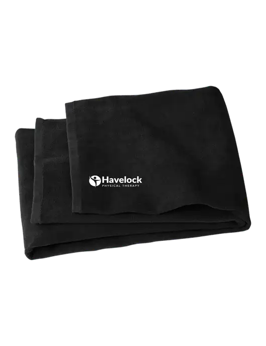 Black Beach Towel w/Havelock Logo