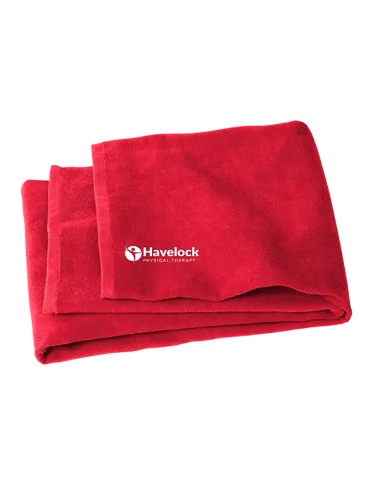 Red Beach Towel w/Havelock Logo