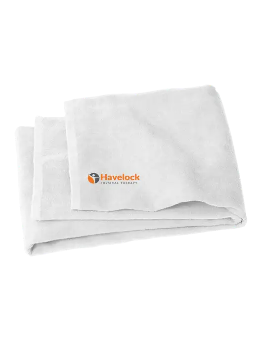 White Beach Towel w/Havelock Logo