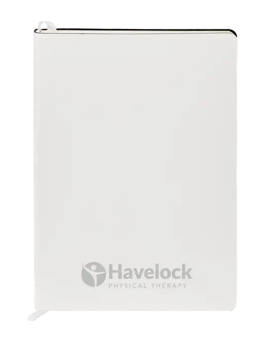 Fabrizio White Soft Cover 5.75 x 8.125 Journal w/Havelock Logo