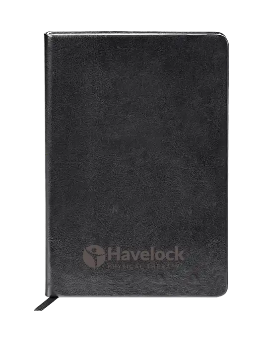 Fabrizio Black Hard Cover 5.75 x 8.3 Journal w/Havelock Logo