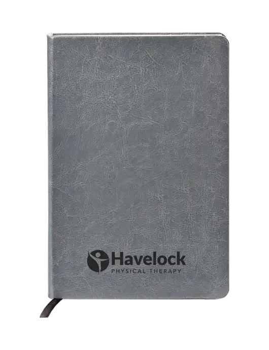 Fabrizio Grey Hard Cover 5.75 x 8.3 Journal w/Havelock Logo