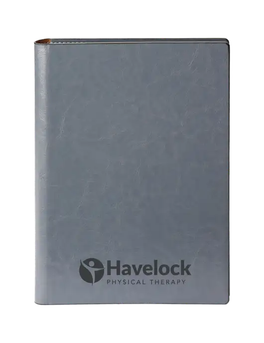 Fabrizio Grey 7 x 9.625 Padfolio & Notepad w/Havelock Logo