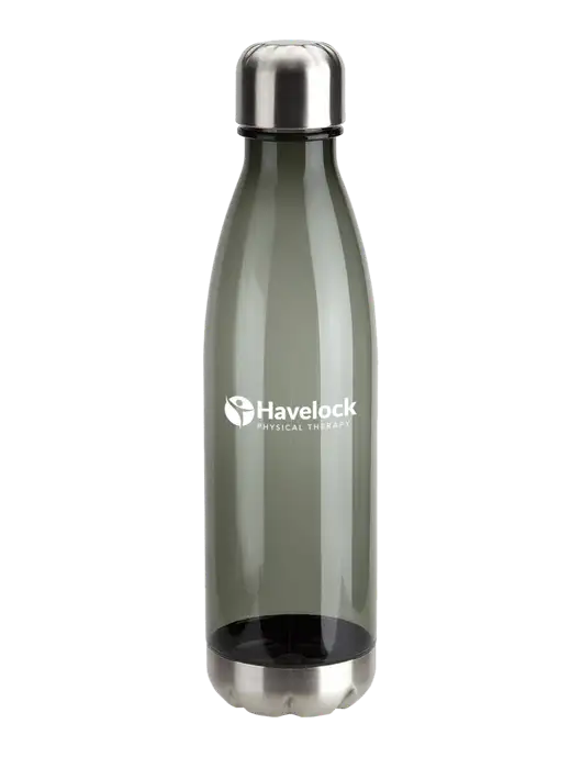Bayside Tritan Smoke 25 oz Bottle with Stainless Base and Cap w/Havelock Logo