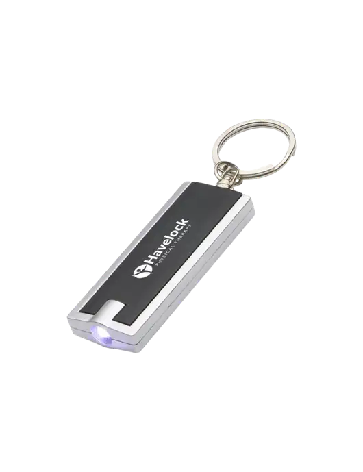 Simple Touch Black LED Keychain w/Havelock Logo
