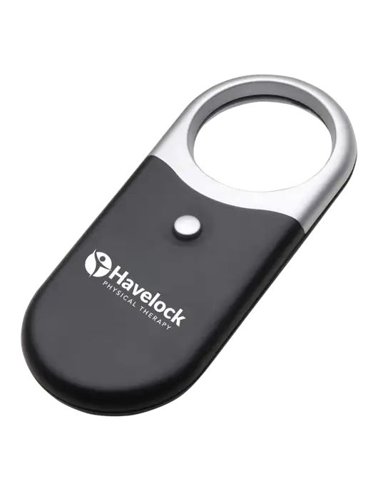 Compact Black Magnifier Light w/Havelock Logo