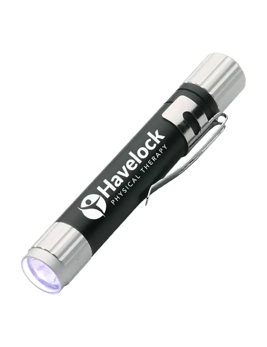 Black Aluminum LED Penlight w/Havelock Logo
