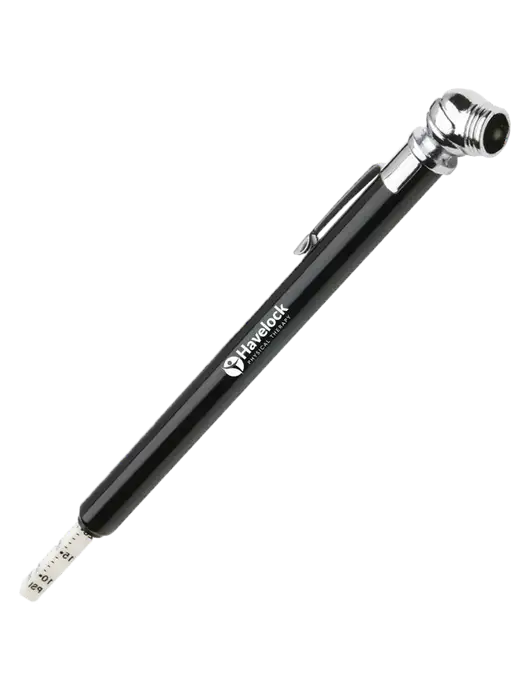 Quick View Black Tire Gauge w/Havelock Logo