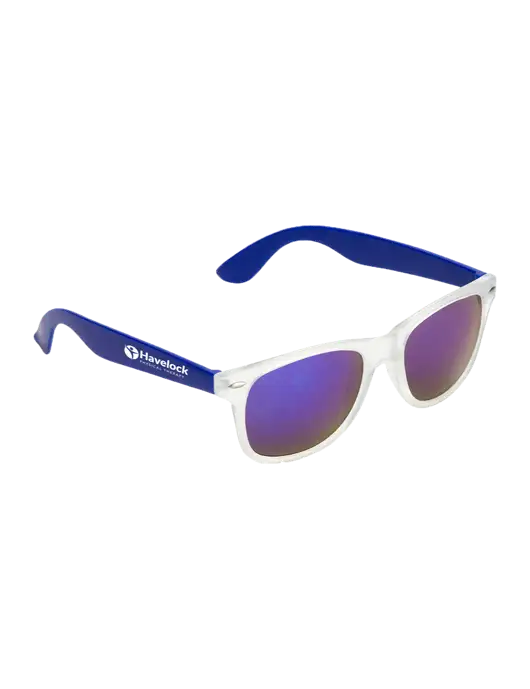 Key West Blue Mirrored Sunglasses w/Havelock Logo
