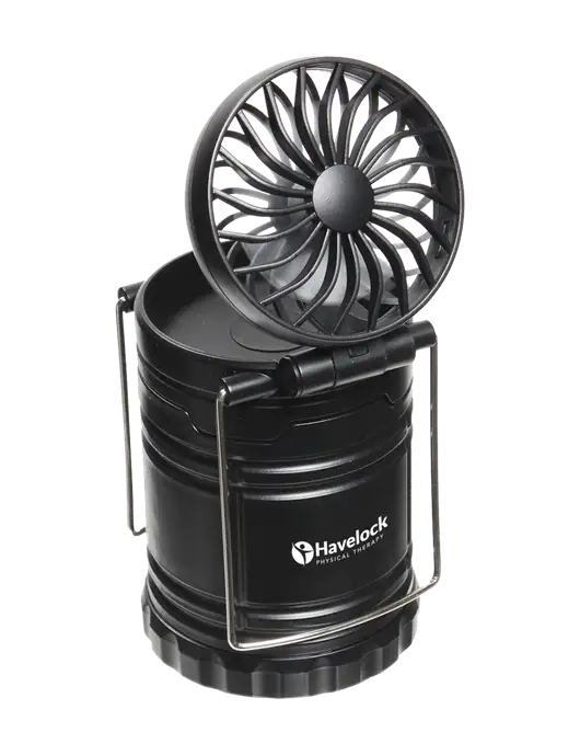 Black Retro Lantern with Fan w/Havelock Logo
