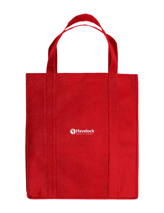 Eco Reusable Jumbo Red Shopping Bag w/Havelock Logo